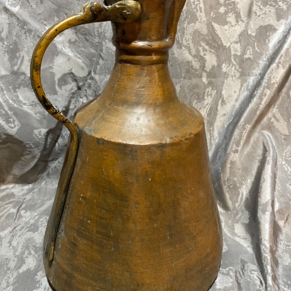 Vintage Copper & Brass Pitcher - Picture 2 of 8